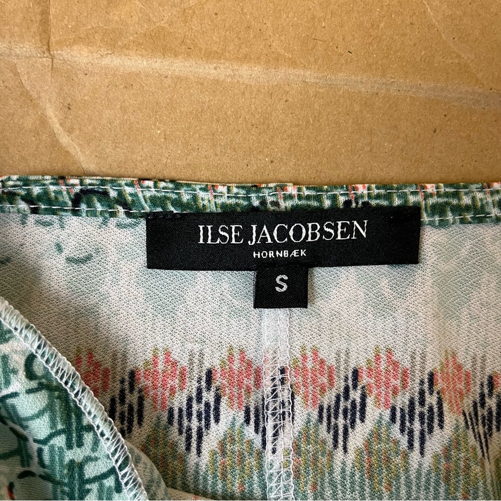 Ilse Jacobsen Pattern Drape Neck Long Sleeve Dress - image 6